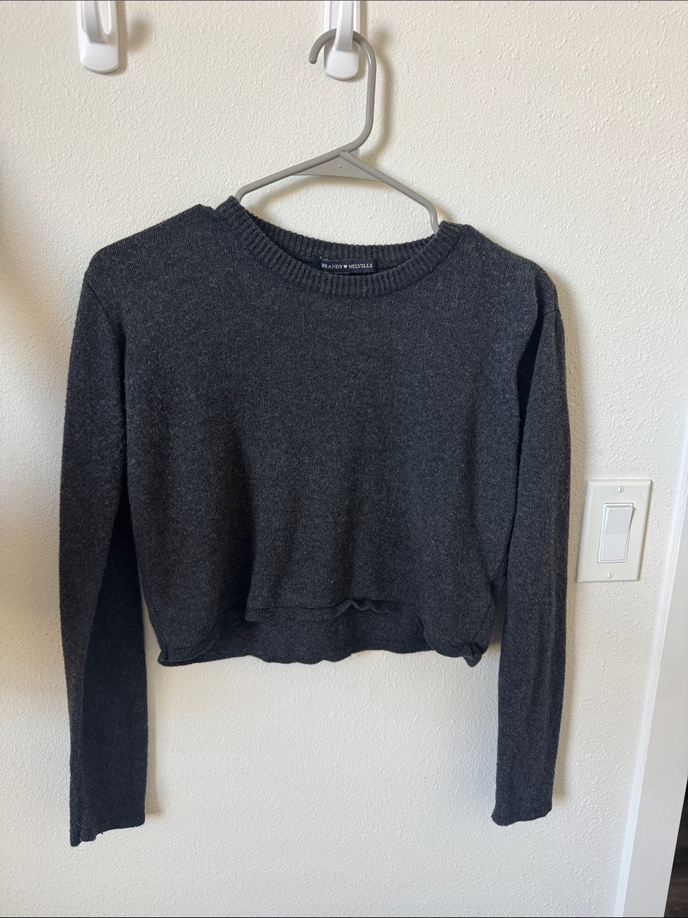 Brandy Melville Dark Gray Crewneck Sweater